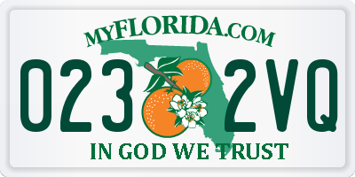 FL license plate 0232VQ