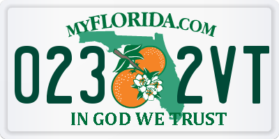 FL license plate 0232VT