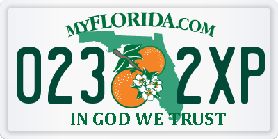 FL license plate 0232XP