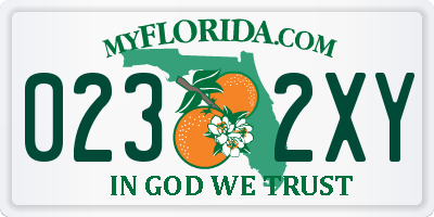 FL license plate 0232XY