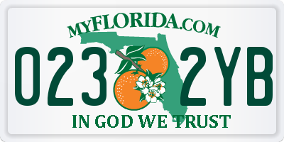 FL license plate 0232YB
