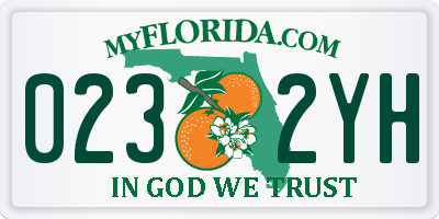 FL license plate 0232YH