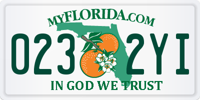 FL license plate 0232YI