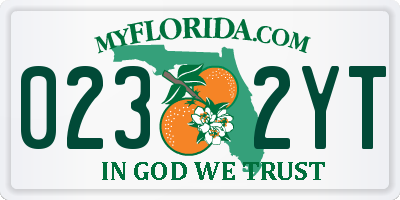 FL license plate 0232YT