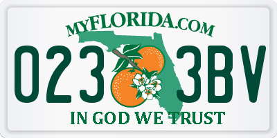 FL license plate 0233BV