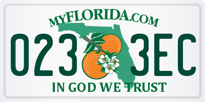 FL license plate 0233EC