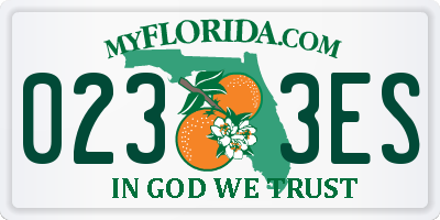 FL license plate 0233ES
