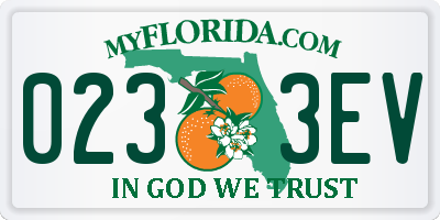 FL license plate 0233EV