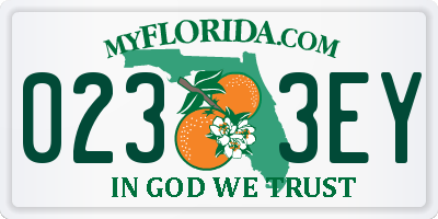 FL license plate 0233EY