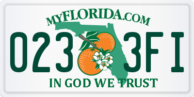 FL license plate 0233FI