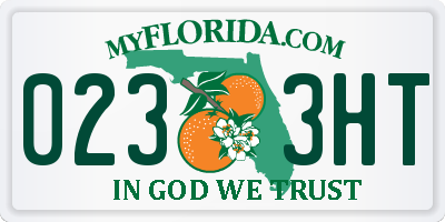 FL license plate 0233HT