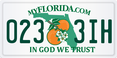 FL license plate 0233IH