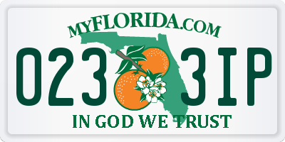 FL license plate 0233IP
