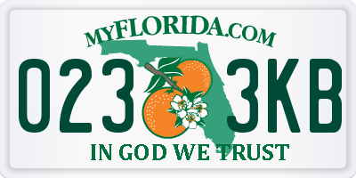FL license plate 0233KB