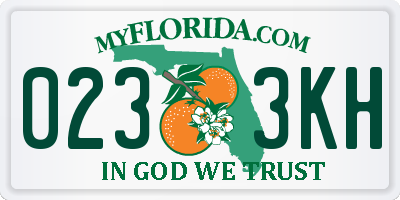 FL license plate 0233KH