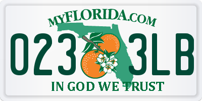 FL license plate 0233LB