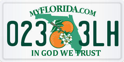 FL license plate 0233LH