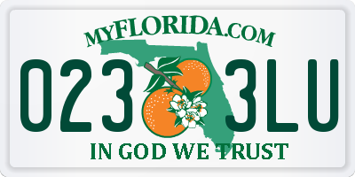 FL license plate 0233LU