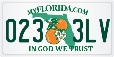 FL license plate 0233LV