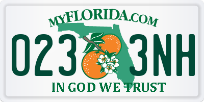 FL license plate 0233NH