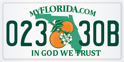 FL license plate 0233OB