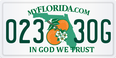FL license plate 0233OG