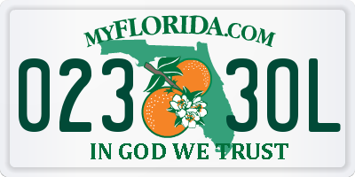 FL license plate 0233OL