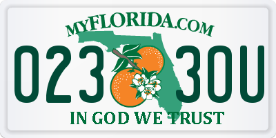 FL license plate 0233OU