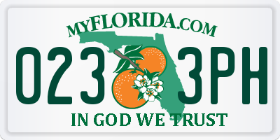 FL license plate 0233PH