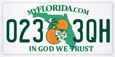 FL license plate 0233QH