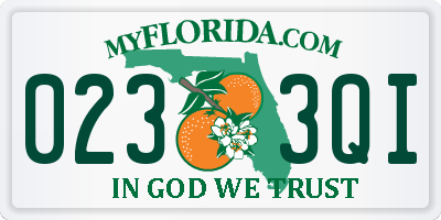 FL license plate 0233QI