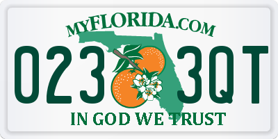 FL license plate 0233QT