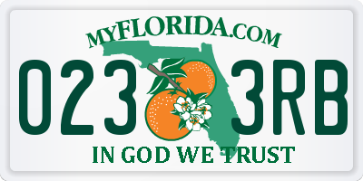 FL license plate 0233RB