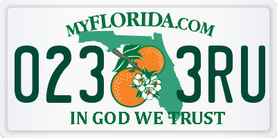 FL license plate 0233RU