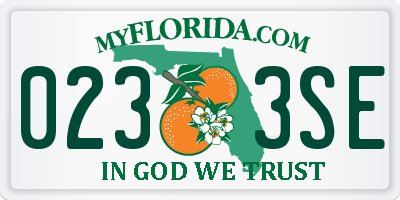FL license plate 0233SE