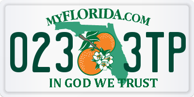 FL license plate 0233TP