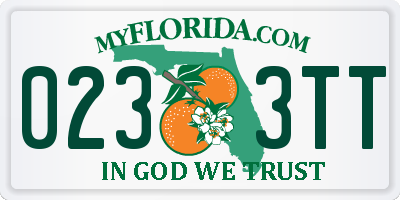 FL license plate 0233TT