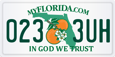 FL license plate 0233UH