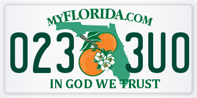 FL license plate 0233UO