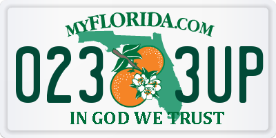FL license plate 0233UP