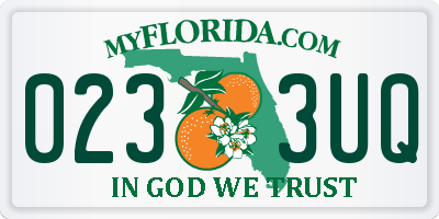 FL license plate 0233UQ