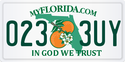 FL license plate 0233UY
