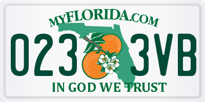 FL license plate 0233VB
