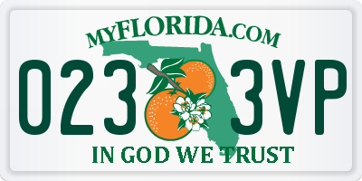 FL license plate 0233VP