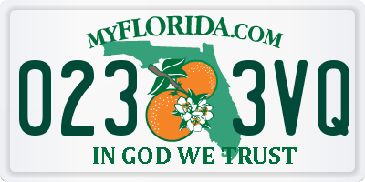 FL license plate 0233VQ