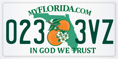 FL license plate 0233VZ