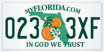 FL license plate 0233XF