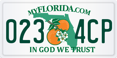 FL license plate 0234CP