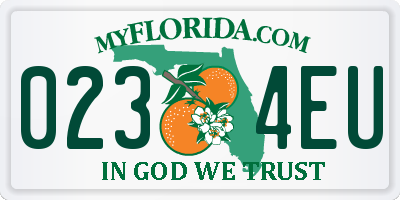 FL license plate 0234EU