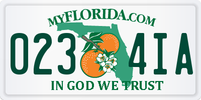 FL license plate 0234IA